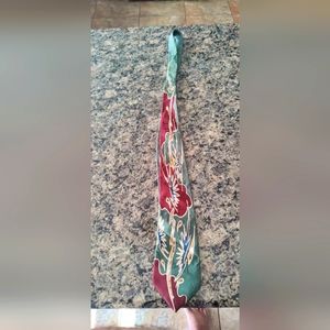 Burma Bibas Extra Long Handmade Silk Tie Circa 1926 62" New Sales Man Sample.